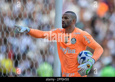 RJ - RIO DE JANEIRO - 04/23/2023 - BRAZILEIRO A 2023, VASCO X PALMEIRAS - Weverton goalkeeper of Palmeiras during a match against Vasco at the Maracana stadium for the BRAZILEIRO A 2023 championship. Photo: Thiago Ribeiro/AGIF/Sipa USA Stock Photo