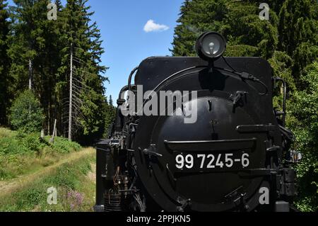 Steam locomotive of the Harz Narrow Gauge Railway Stock Photo