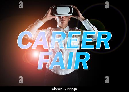 Conceptual display Career Fair. Business concept an event at which job seekers can meet possible employers Stock Photo