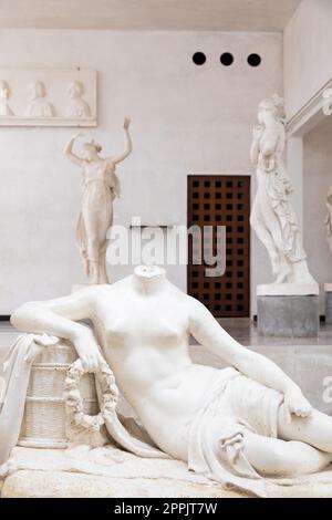 Antonio Canova collection. Classical sculptures in white marble, gallery of masterpieces Stock Photo