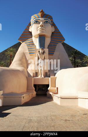 Luxor hotel casino and resort Sphinx entrance in Las Vegas, Nevada, United States Stock Photo