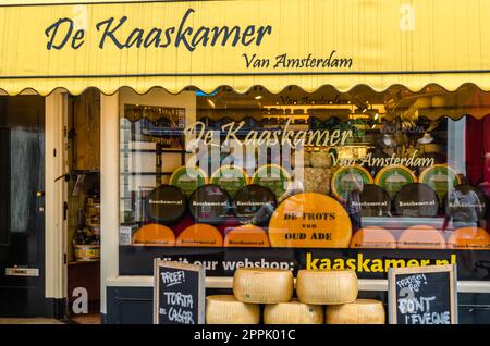 AMSTERDAM, THE NETHERLANDS - AUGUST 24, 2013: Facade of a cheese shop in Amsterdam, the Netherlands Stock Photo