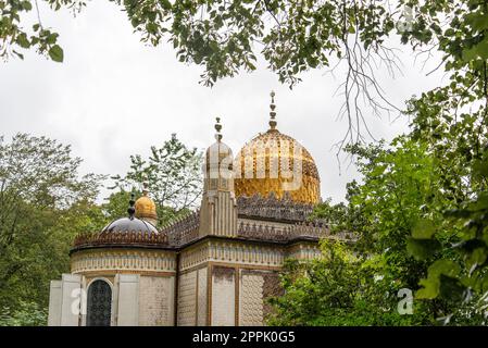 LINDERHOF, GERMANY - SEPTEMBER 22, 2022 - Moorish Pavilion at the park of Linderhof palace in Bavaria Stock Photo