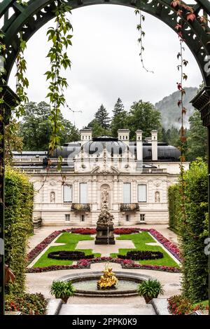 Linderhof Palace and its Park, Upper Bavaria Stock Photo