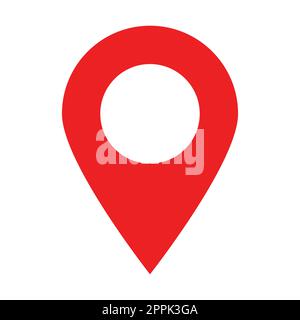 Red pin icon. Modern map marker. Symbol for website design, logo, app, UI. Vector illustration, EPS10 Stock Vector