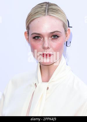 Beverly Hills, United States. 23rd Apr, 2023. BEVERLY HILLS, LOS ANGELES, CALIFORNIA, USA - APRIL 23: American actress Elle Fanning wearing Givenchy arrives at The Daily Front Row's 7th Annual Fashion Los Angeles Awards held at the Crystal Garden at The Beverly Hills Hotel on April 23, 2023 in Beverly Hills, Los Angeles, California, United States. (Photo by Xavier Collin/Image Press Agency) Credit: Image Press Agency/Alamy Live News Stock Photo