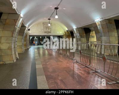 Interior Serpuhovskaya metro station Moscow Subway. Stock Photo