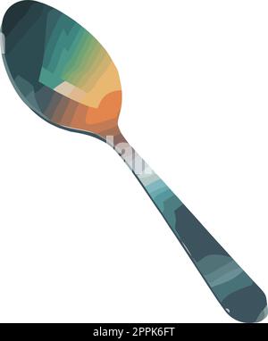 Shiny silver ladle Stock Vector