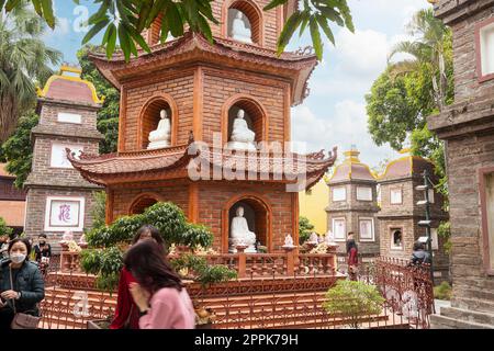 Tran Quoc Pagoda buddhist temple in Hanoi, Vietnam Stock Photo