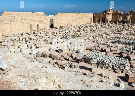 The ruins of Leptis Magna Stock Photo