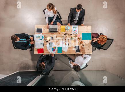 People work together in office as teamwork and partner Stock Photo