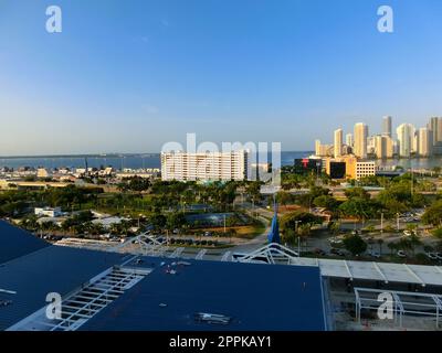 Miami, USA - April 23, 2022: MSC Cruise Terminal in Miami Stock Photo