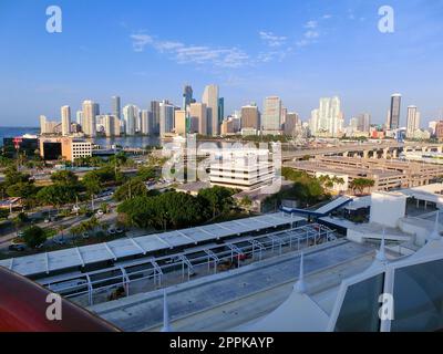 Miami, USA - April 23, 2022: MSC Cruise Terminal in Miami Stock Photo