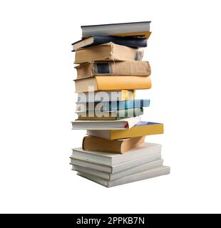Pile of stacked books. concept of culture and knowledge Stock Photo