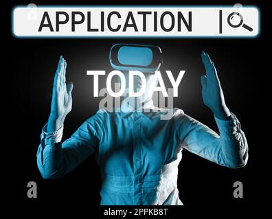 Writing displaying text Application. Business showcase an order for something formal and usually written form Stock Photo