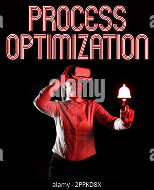 Sign displaying Process Optimization. Internet Concept Improve Organizations Efficiency Maximize Throughput Stock Photo