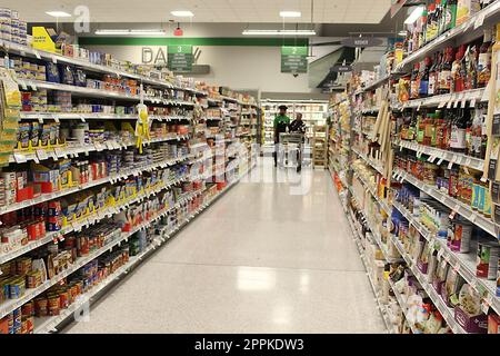 The grocery aisle at a Publix store in Miami, Florida, USA Stock Photo