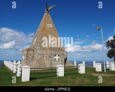 Banja Koviljaca, Loznica, Serbia 10.01.2022 Crni vrh is the highest peak of Guchevo mountain. A monument and ossuary to Serbian and Austro-Hungarian soldiers died at Gucevo during the First World War. Stock Photo