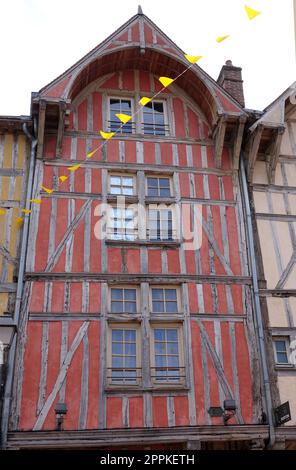 Fachwerkhaus in Troyes Stock Photo