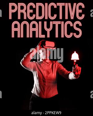 Conceptual display Predictive Analytics. Word for Optimize Collection Achieve CRM Identify Customer Stock Photo