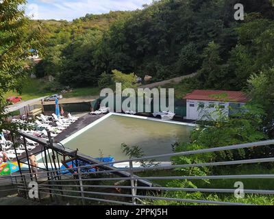 Bacau, Romania - September 11, 2022: Hotel Complex Sarata Bacau. Stock Photo