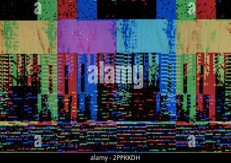Pixel pattern of a digital glitch Stock Photo