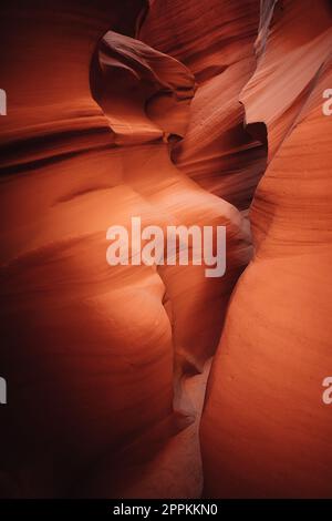 Antelope Canyon lights and rocks arizona usa. Travel and Outdoor concept. Stock Photo