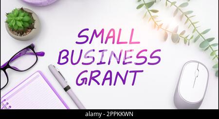 Inspiration showing sign Small Business Grant. Word for an individual-owned business known for its limited size Stock Photo