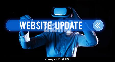 Handwriting text Website Update. Internet Concept keeping the webpage and content up to date and trendy Stock Photo