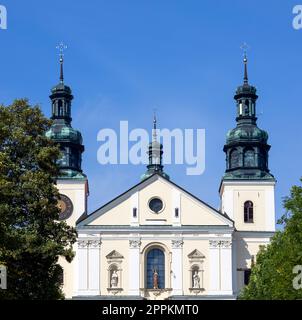 Facade of 17th century Basilica of Our Lady of the Angels, Kalwaria Zebrzydowska, Poland Stock Photo