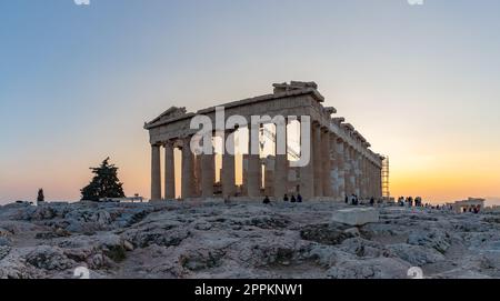 Columns of the Parthenon at sunset, Acropolis, Athens Stock Photo - Alamy