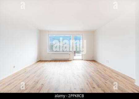 new empty room with window in residential house Stock Photo