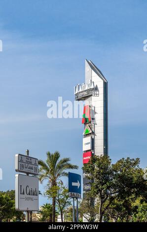 MARBELLA, SPAIN - OCTOBER 11, 2021: Logo of 'La CaÃ±ada shopping', a mall located in Marbella, on the Costa del Sol, Andalusia, southern Spain Stock Photo