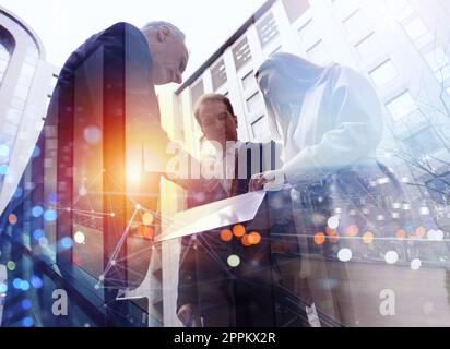 Business people that work together. Concept of teamwork and partnership Stock Photo