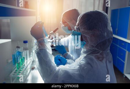 Medical science laboratory. Concept of virus and bacteria research Stock Photo