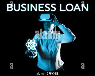 Writing displaying text Business Loan. Business overview Credit Mortgage Financial Assistance Cash Advances Debt Stock Photo