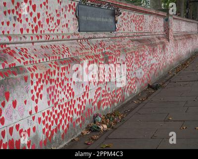 National Covid memorial wall in London Stock Photo