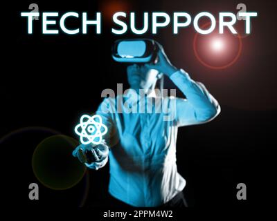 Inspiration showing sign Tech Support. Word Written on Assisting individuals who are having technical problems Stock Photo