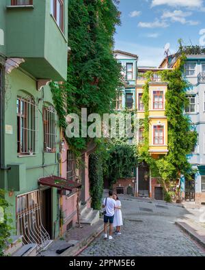 Colorful houses, Balat district, Istanbul, Turkey Stock Photo - Alamy