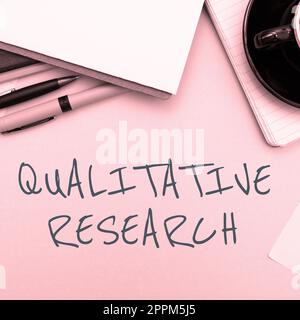 Handwriting text Qualitative Research. Concept meaning Certified to perform a job Competent Experienced Stock Photo