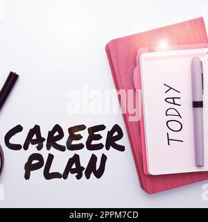 Inspiration showing sign Career Plan. Word for ongoing process where you Explore your interests and abilities Stock Photo