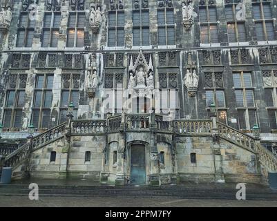 Aachen, Germany - Historical town hall is a prominent building Stock Photo