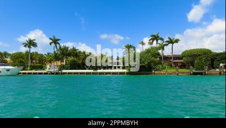 Luxurious mansion in Miami Beach, florida, U.S.A Stock Photo