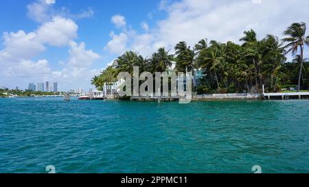 Luxurious mansion in Miami Beach, florida, U.S.A Stock Photo