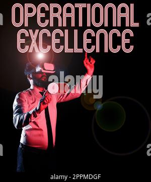 Conceptual display Operational Excellence. Business concept software that supports a computer's basic functions Stock Photo