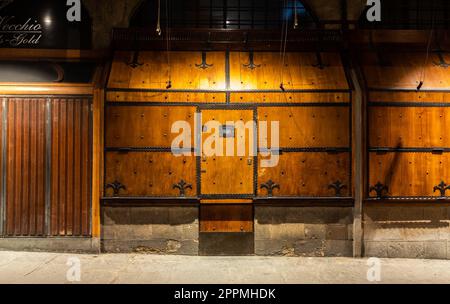 Vintage old door - concept for security, safety, secret, privacy, protection. Stock Photo