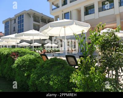 Kemer, Antalya, Turkey - May 11, 2021: Golden Lotus 4 star hotel Stock Photo