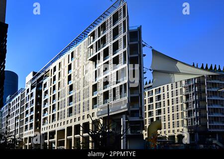 Abdali Shopping Mall. A modern shopping mall next to Damac Tower building condominium complex. Amman, Jordan Stock Photo