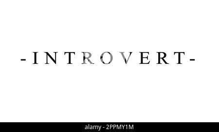 Introvert. Simple text on white Stock Photo