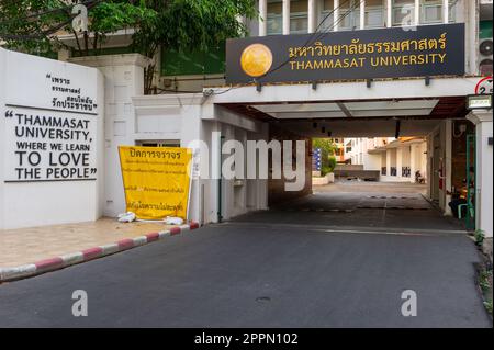 Thammasat University entrance, Bangkok, Thailand Stock Photo